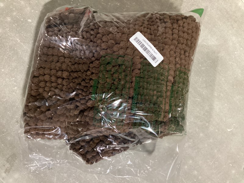 Condition photo showing New/Like New for H.VERSAILTEX Bath Rugs for Bathroom Non Slip Bath Mats Extra Thick Chenille Striped Rug 20" x 32" Absorbent Non Skid Fluffy Soft Shaggy Washable Plush Mat for Indoor, Bath Room, Tub - Chocolate 20" x 32" Chocolate