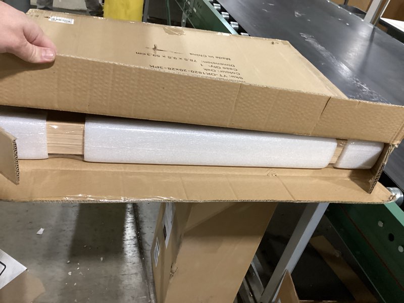 Condition photo showing New/Like New for Yaetm Minimalist 20x24 Oak Picture Frame Matted to 16x20 for Wall, Natural Solid Oak Wood 20x24 Frames Set of 3, Lightweight, Wall Mount, 3 Pack 20x24 - 3 pack Oak