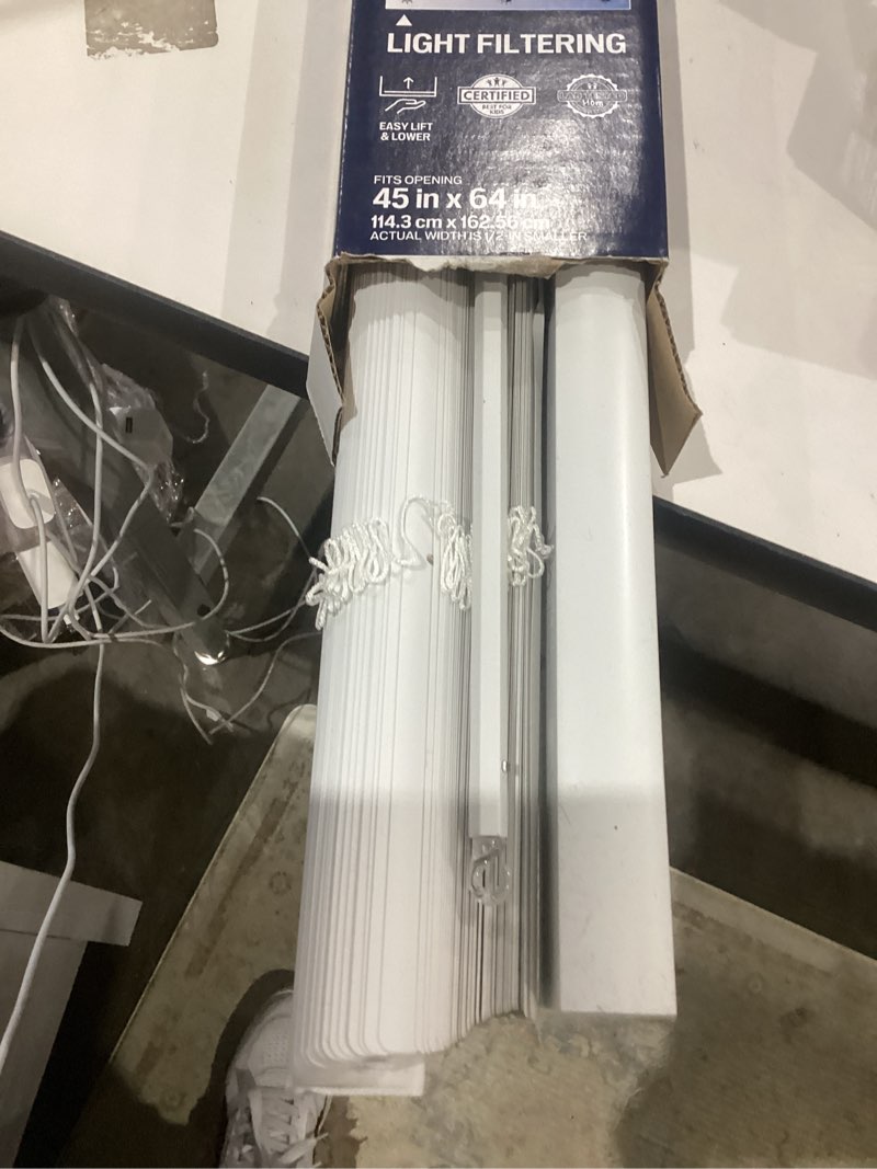 Project source 1-in cordles vinyl mini blind 45 in x64 in