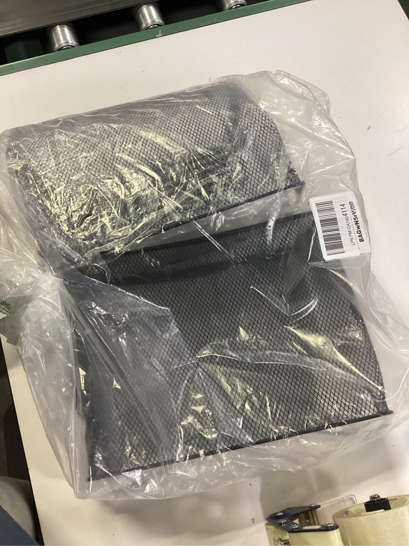 Condition photo showing As Is for U Brands Mesh Steel Desktop Hanging File Holder, Letter Size, 12.4" x 9.53" x 5.5", Black - 457U00-06 12.4 x 9.53 x 5.5 inches