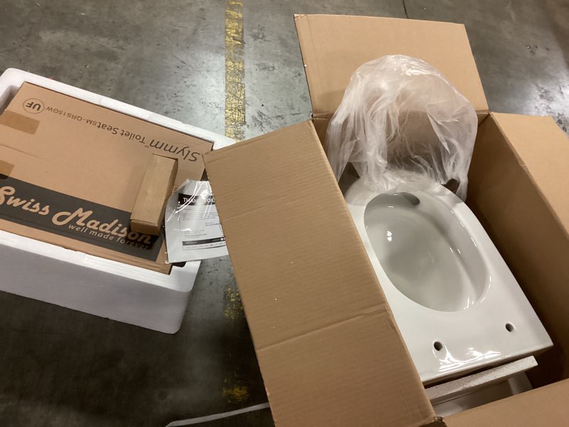 Condition photo showing New/Like New for St. Tropez Wall Hung Toilet Bundle, Glossy White
