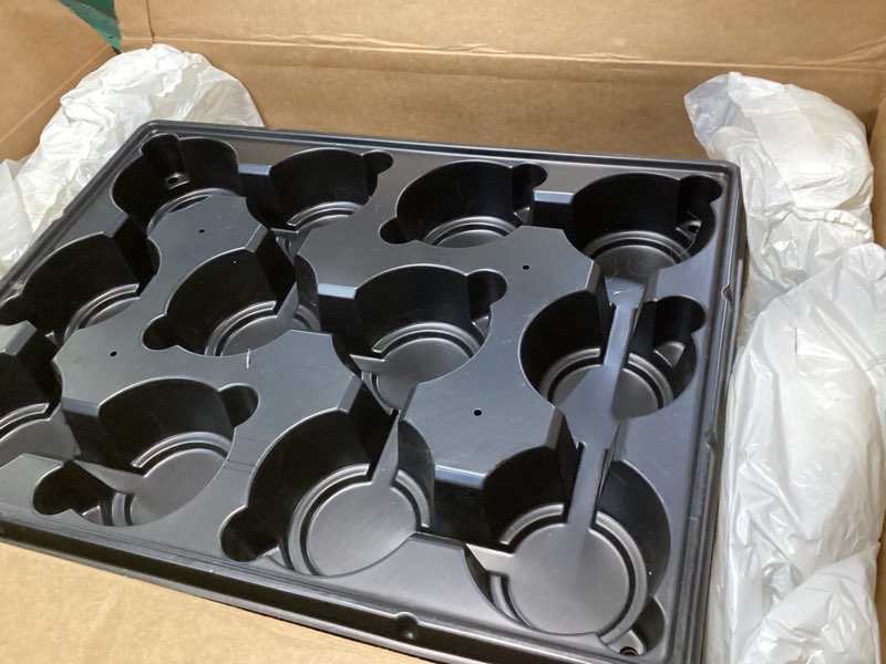 Condition photo showing Good Condition for rootrimmer 12 cell round nursery pot trays thickened durable seedling pots shuttle carrying trays fo