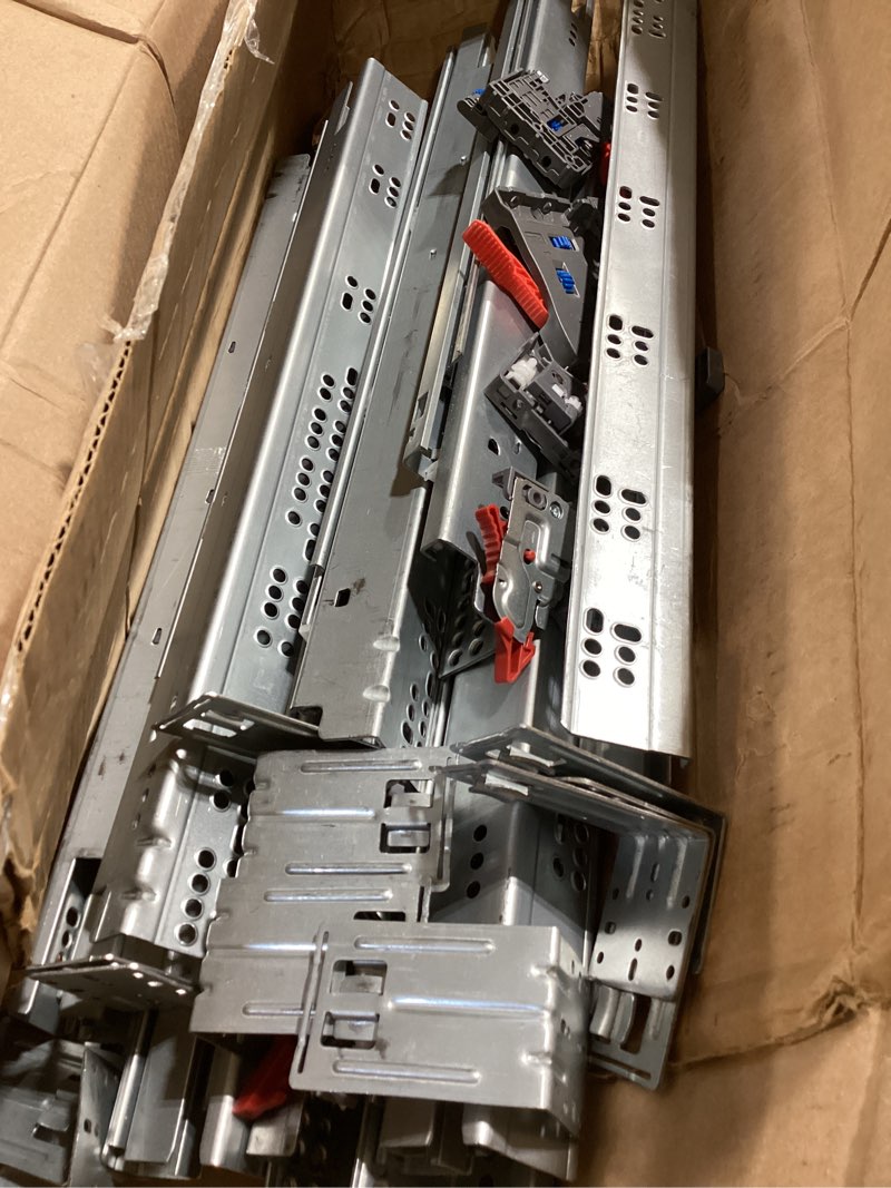 vevor 6 pairs 21 inch of 15 18 21 inch soft close bottom mount drawer slides, heavy duty ball bearing full extension steel track, noiseless guide glides cabinet kitchen runners with locking, 100 lbs