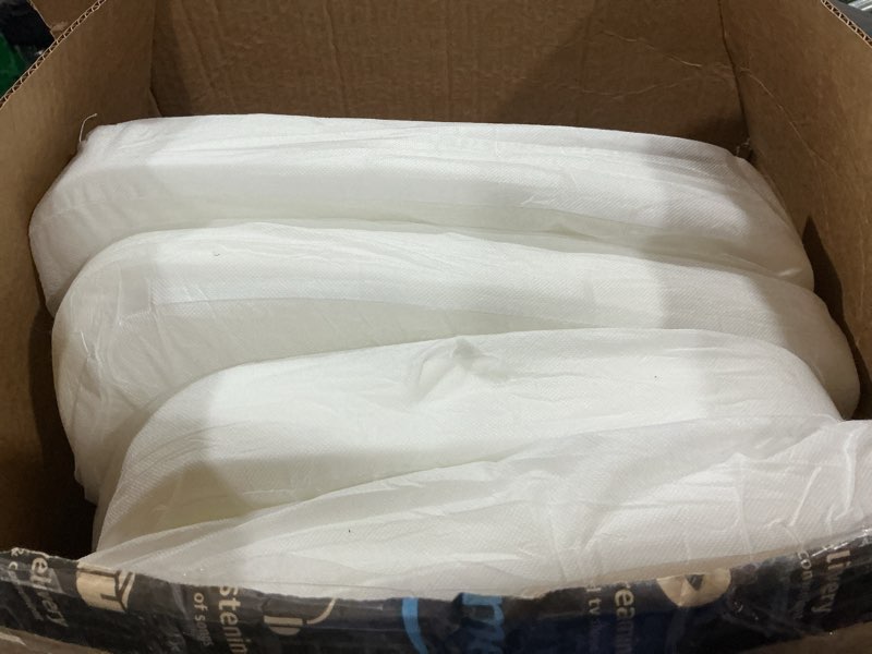 Condition photo showing As Is for AAAAAcessories D-Shaped Chair Cushions, 2" Thick Dining Chair Pads with Ties and Removable, Machine-Washable Cover, 17" x 16", Set of 4, Natural Linen Natural Linen 4 Count(Pack of 1)