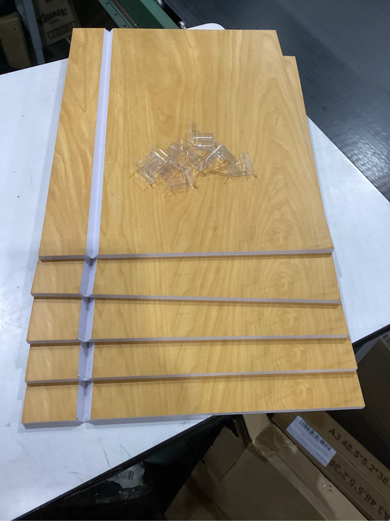 Condition photo showing New/Like New for 5Pcs Wire Shelf Cover, 21.6x13.4inch-Wood Pattern Shelves Covers for Shelving, Pantry Rack, Decoration Supplies (5pcs Shelf Covers)