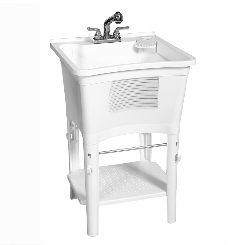 Zenna Home Utility Sink for Laundry Room and Garage, Freestanding Laundry Sink for Garage or Kitchen