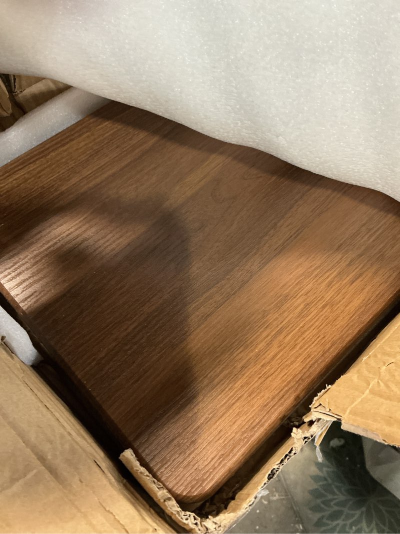 Condition photo showing As Is for NestNeat Dual Monitor Stand Riser, 39 Inch Large Wood Monitor Stands for 2 Monitors, Desk Monitor Riser for Computer/Laptop/Printer/TV, Stand Riser up to 220 lbs Walnut 39.4in