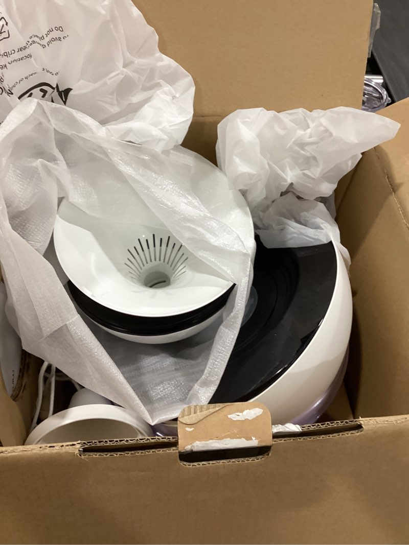 Condition photo showing As Is for miro-nr08m completely washable modular sanitary humidifier, large room, easy to clean, easy to use, luma touch - premium cool-mist humidifier. touch control colorful leds, powerful humidification black