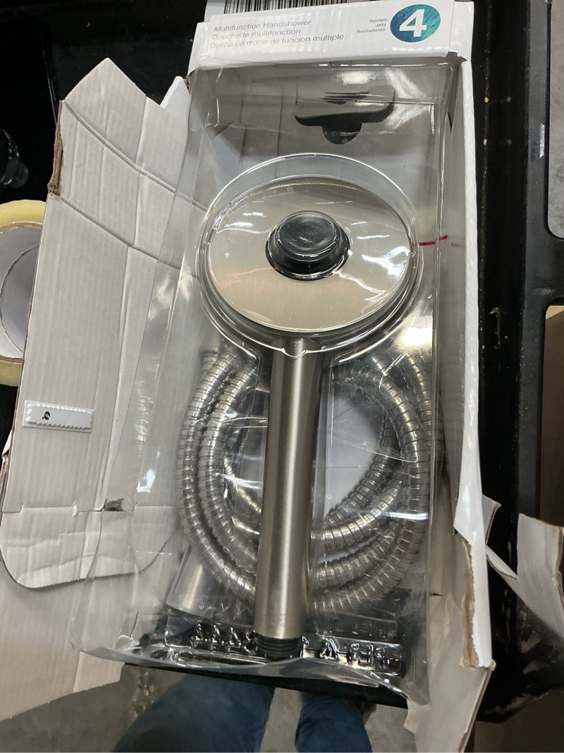 Condition photo showing As Is for kohler premise vibrant brushed nickel round handheld shower head 1.75-gpm (6.6-lpm)