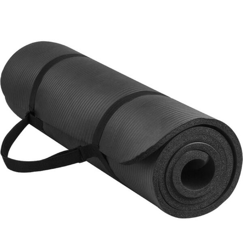 Yoga Mat, 1/2-Inch Extra Thick High Density Exercise Mat, Anti-Tear Exercise Yoga Mat with Carrying 