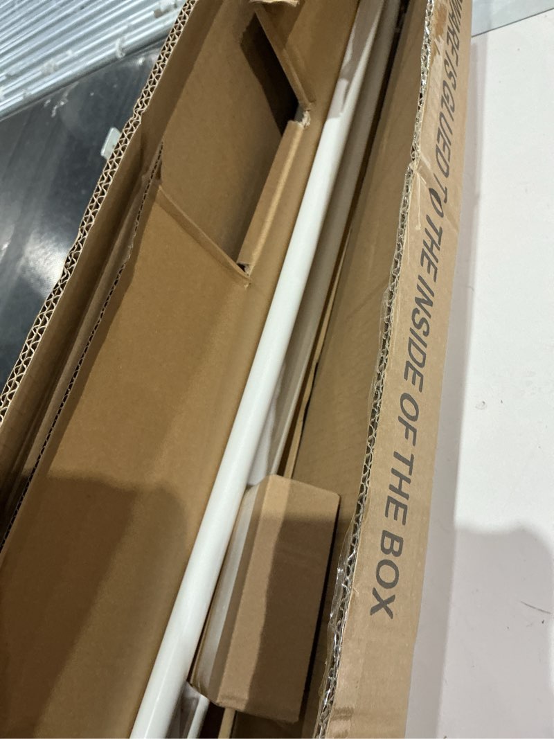 Condition photo showing Good Condition for yunnephele adjustable curved double shower curtain rods for bathroom 45 to 72 inch, shower curtain rod, white white 45-72"