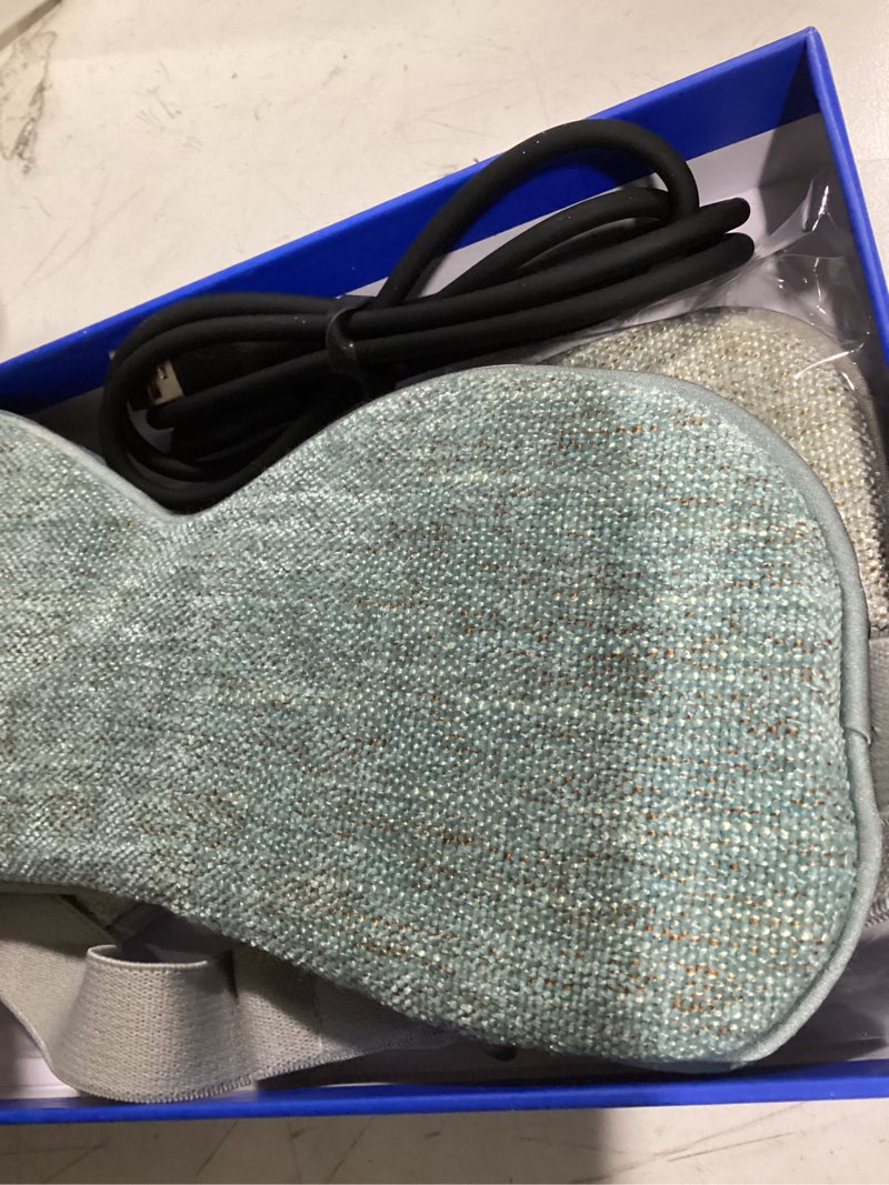 Condition photo showing New/Like New for heated eye mask - cordless eye mask for dry eyes, eye relief, improved sleep, 4 temperature, washable eye heating pad for travel and with replaceable shell, gifts for women blue