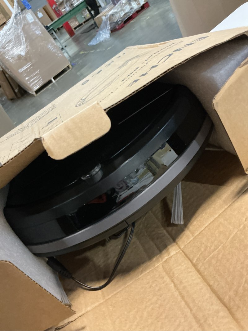 Condition photo showing As Is for robot vacuum cleaner,2900pa powerful suction robot vacuums with self-charging,150mins,tangle-free robotic vacuums cleaner, low noise, ideal for hard floor, low-pile carpets & pet hair black