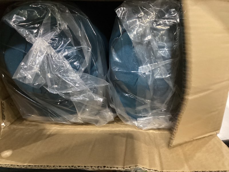 Condition photo showing New/Like New for qilloway outdoor chair cushion for patio furniture, waterproof patio cushions set of 2 with ties, fade resistant replacement pads for outdoor rocking chairs,peacock blue