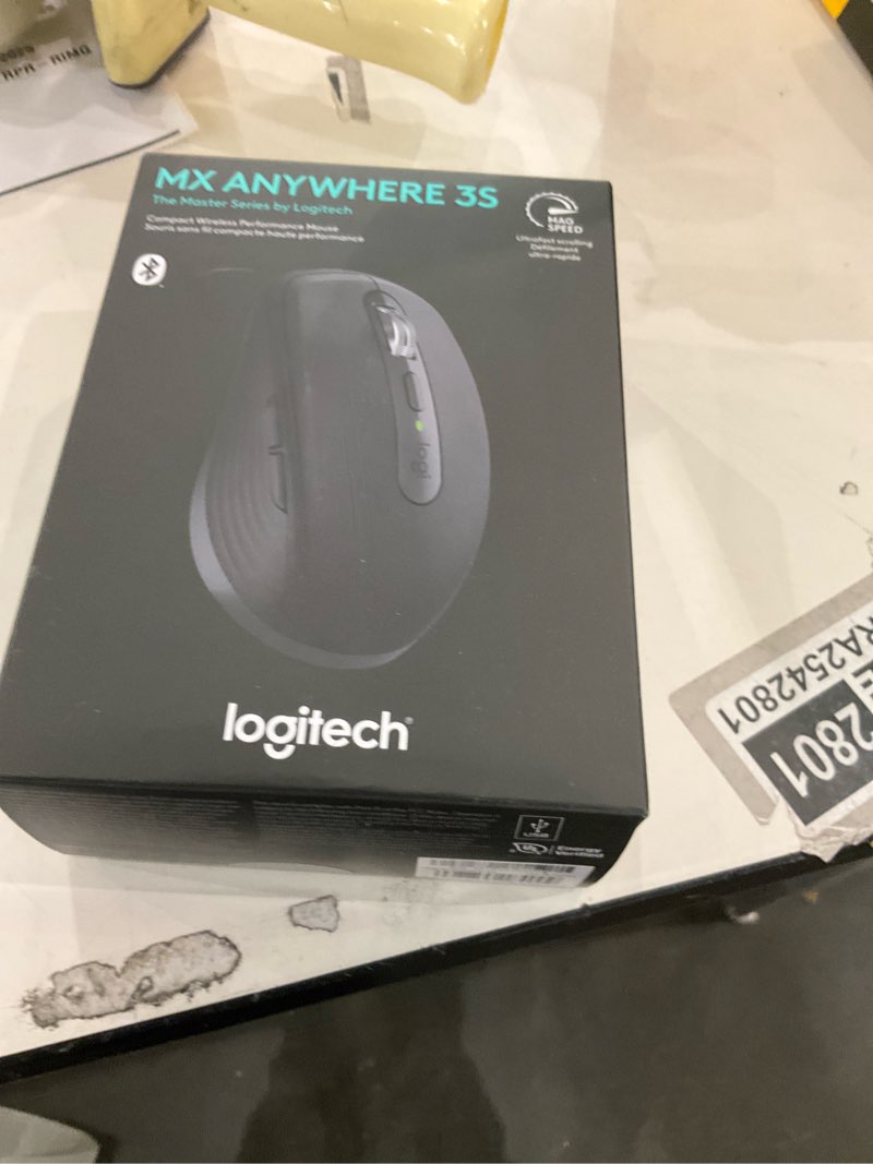 logitech mx anywhere 3s compact wireless mouse, fast scrolling, 8k dpi any-surface tracking, quiet clicks, programmable buttons, usb c, bluetooth, windows pc, linux, chrome, mac - graphite graphite usb-c charge