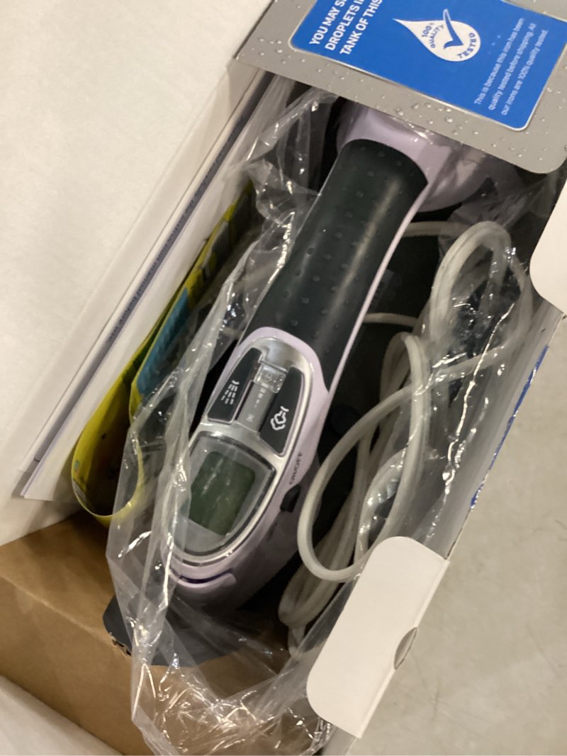Condition photo showing Good Condition for beautural 1800-watt steam iron with digital lcd screen, double-layer and ceramic coated soleplate, 3-way auto-off, 9 preset temperature and steam settings for variable fabric gray