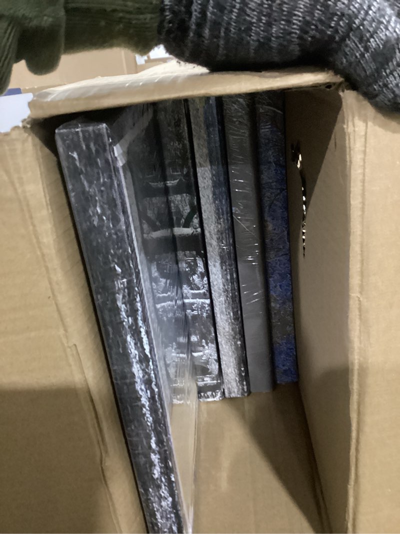 Condition photo showing New/Like New for Kreative Arts Canvas Print Wall Art Painting Contemporary Blue Tree In Black And White Style Fall Landscape Picture Modern Giclee Stretched And Framed Artwork (Large Size 60x32inch)