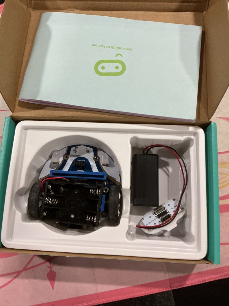 Condition photo showing As Is for ELECFREAKS microbit Mini Cutebot Kit Compatible with BBC Micro:bit V2 and V1, DIY Programmable Robot Car Kit, STEM Educational Project, Graphical Makecode Coding Car(Without Micro:bit and AAA Battery) Cutebot Microbit Car