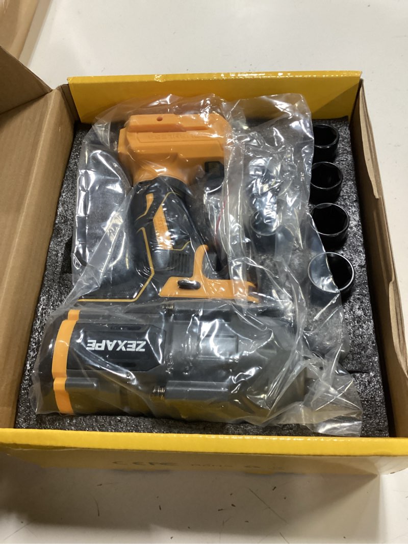 Condition photo showing Good Condition for cordless impact wrench 1/2 inch for dewalt battery, impact wrench 1360n.m(950ft-lbs) high torque brushless electric impact gun, power impact driver with 3-mode speed, led work light(no battery)