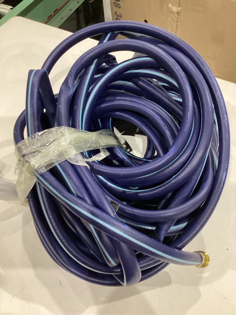 Condition photo showing As Is for project source 5/8-in x 50-ft medium -duty vinyl blue hose