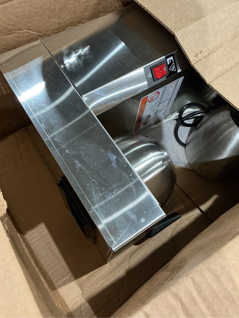 Condition photo showing As Is for sybo commercial coffee makers 12 cup, drip coffee maker brewer with 74oz thermal carafe, stainless steel cafetera sf-cb-1aa stainless 12 cups