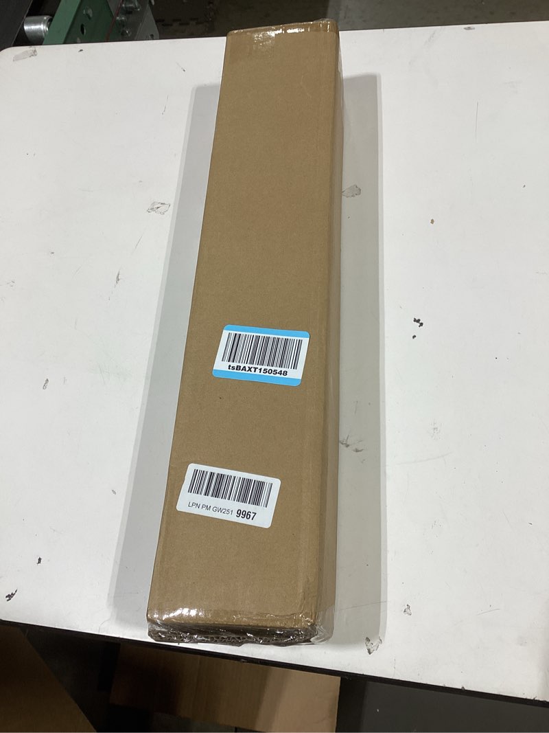 Condition photo showing As Is for lazblinds cordless bamboo roman shades, privacy blinds for interior windows, room darkening roll up bamboo blinds for home & patio, 22.5" w x 48" h, bdp-espresso privacy - espresso 22.5" w x 48" h