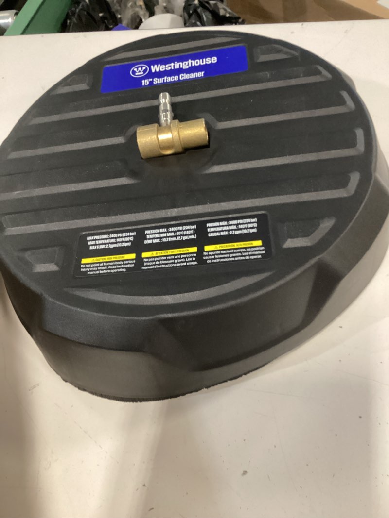 Condition photo showing Good Condition for Westinghouse Universal 15” Pressure Washer Surface Cleaner Attachment - 3400 Max PSI, 1/4” Connector - For Gas and Electric Pressure Washers 15" Surface Cleaner