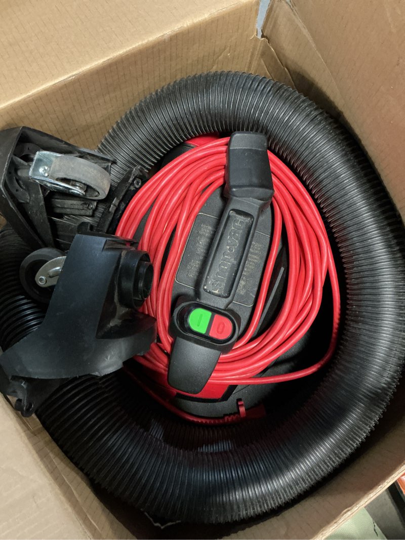 Condition photo showing As Is for shop-vac 12-gallon 6 hp corded wet/dry shop vacuum with accessories included