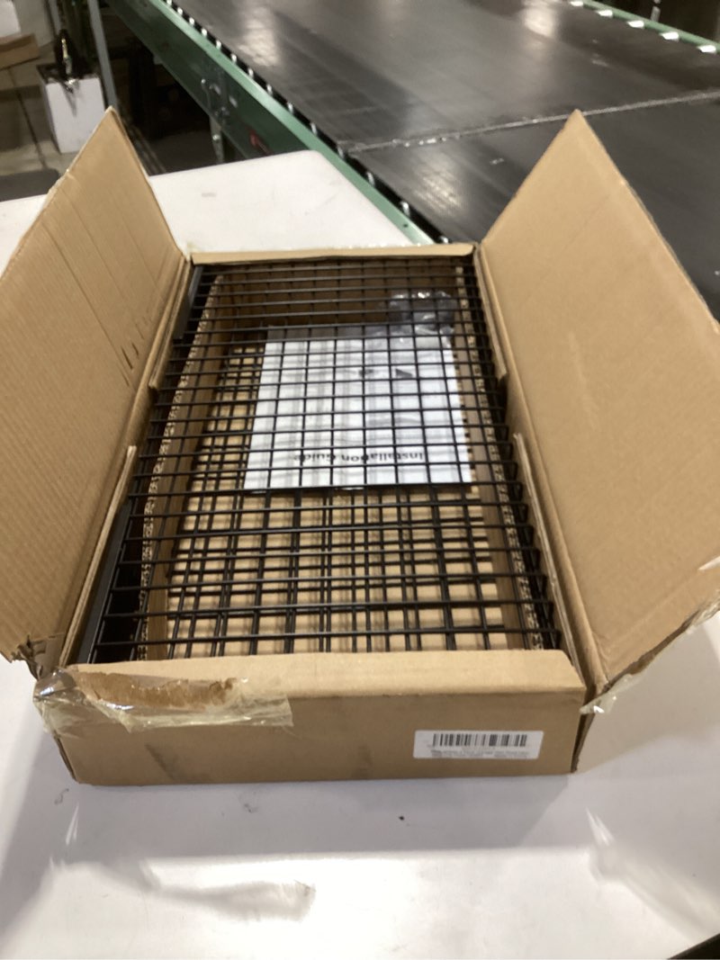 Condition photo showing New/Like New for WALMANN 2 Pack Garage Wall Shelf, 23.5" x 12" Wall Mounted Storage Shelves for Garage, Closet, Laundry Room, Heavy Duty Wall Shelving, Holds Up to 65 lbs(Black)