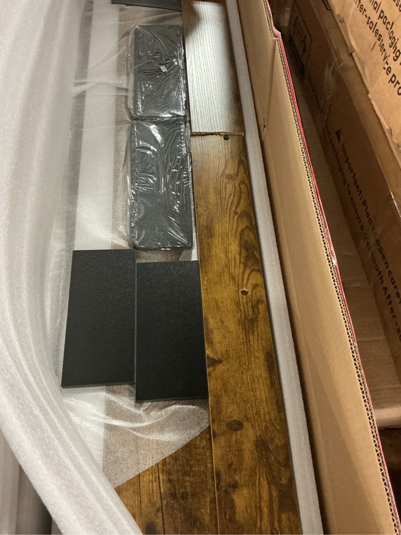 Condition photo showing New/Like New for Agilestic 55 x 24 Inches Height Adjustable Electric Standing Desk with 2 Drawers, Stand Up Electric Desk Adjustable Height, Sit Stand Computer Gaming Table with Splice Board, Rustic Brown Rustic Brown 55 x 24 Inches