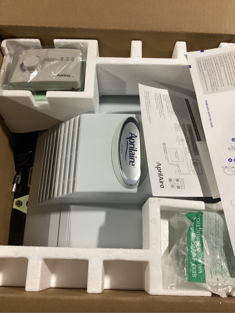 Condition photo showing Good Condition for AprilAire 700M Whole-House Fan Powered Humidifier, Manual Control, Large Capacity, Up to 5,300 Sq. Ft., 18GPD, Gray