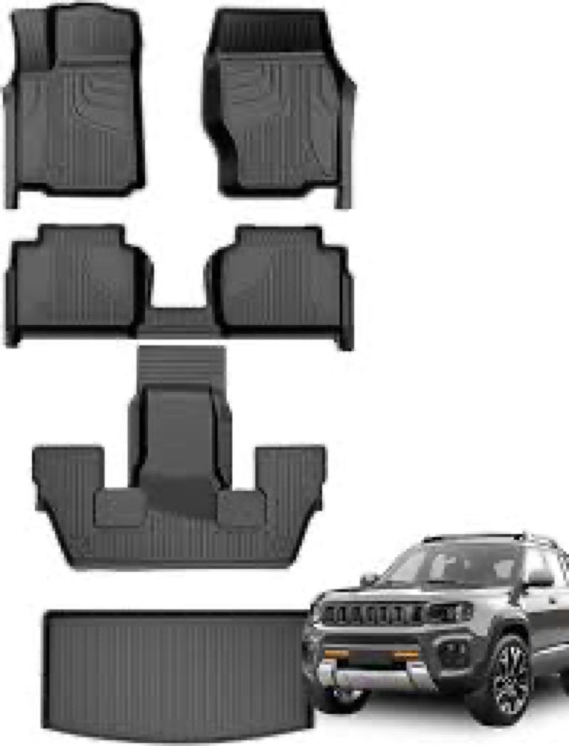 Runine Floor Mats for Jeep Grand Cherokee L 2021-2025 (ONLY for 7 Seaters Without Center Console) Al