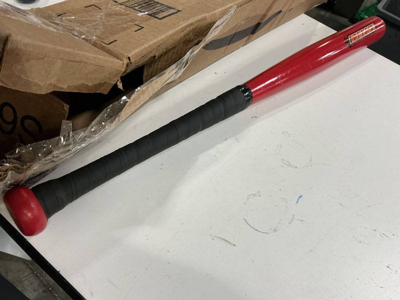 Condition photo showing Good Condition for 31.50 inch self defense baseball bat,18 oz & barrel 2.25 inches/only for self defense & home defense by naqqash sports red & black