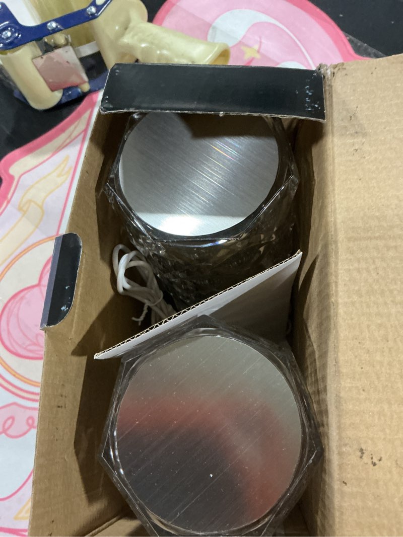 Condition photo showing Good Condition for 2 Pack Crystal Table Lamp, Remote and Touch Control Rose Wave Lamp, RGB Color Changing Night Light, Dimmable, USB Rechargeable Decoration Ambient Lighting for Dinner/Bars/Game Room/Living Room/Bedroom RGB 2Pack