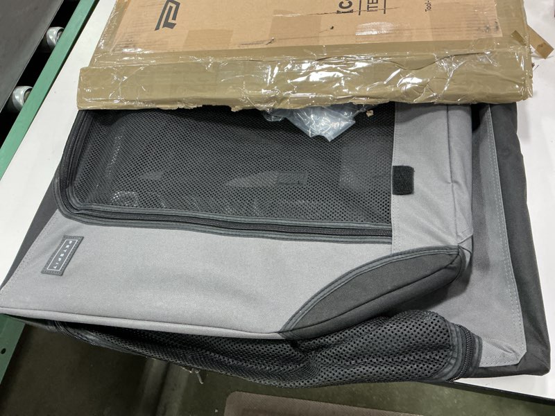 Condition photo showing As Is for PETSFIT Dog Travel Crate, Soft Sided Dog Crate - 36 Inch Sturdy Adjustable Structure, Easy to Set Up