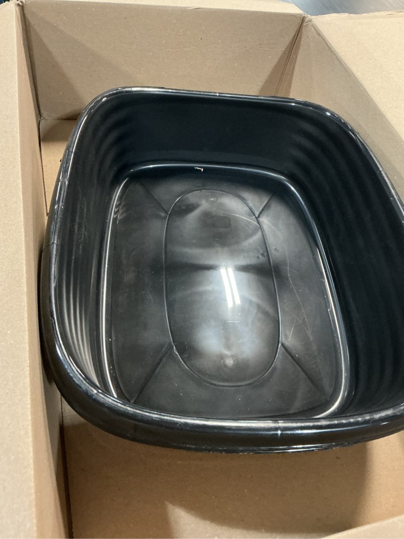 Condition photo showing Good Condition for arm & hammer simply recycled plastic cat litter pan, made in usa, easy to clean, large durable litter box, black