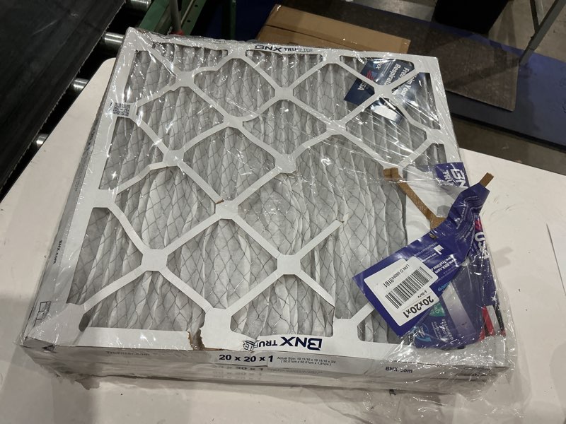 Condition photo showing Good Condition for bnx trufilter 20x20x1 air filter merv 8 (6-pack) - made in usa – dust & pet defense electrostatic pleated air conditioner hvac ac furnace filters for dust, pet, mold, pollen mpr 600 – 700 & fpr 5 merv 8 20x20x1 6-pack