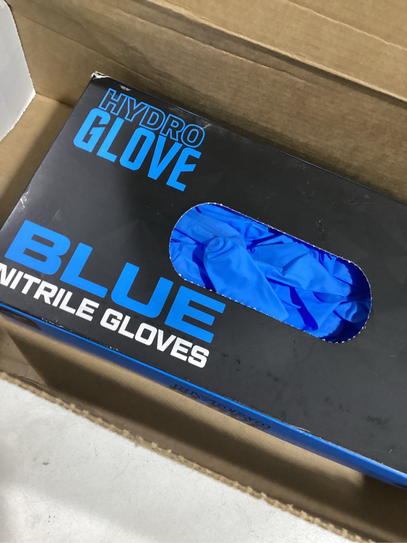 Condition photo showing As Is for Blue Nitrile Disposable Gloves Light Duty 4 mil, Powder Free, Latex-Free, Exam Grade, Food Safe, Medical SMALL (PACK OF 100)