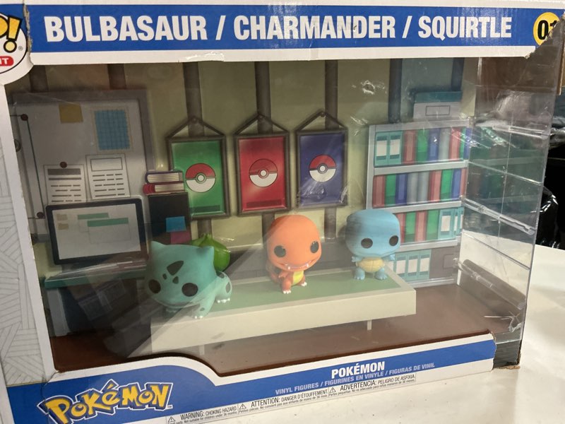 Condition photo showing New/Like New for funko pop moments deluxe: pokemon - starters - bulbasaur, charmander, squirtle - collectable vinyl figure - gift idea - official merchandise - toys for kids & adults - video games fans