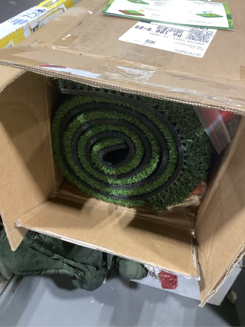 Condition photo showing Good Condition for Similar product Fanshaw Premium Dual-Turf Golf Mat: 5x4ft 40MM-50MM Thickened for Backyard, Driving Range, Indoor & Outdoor Practice Hitting, Swing & Chipping, Ideal Gifts for Men Dad 5 x 4 ft - 1.57\"