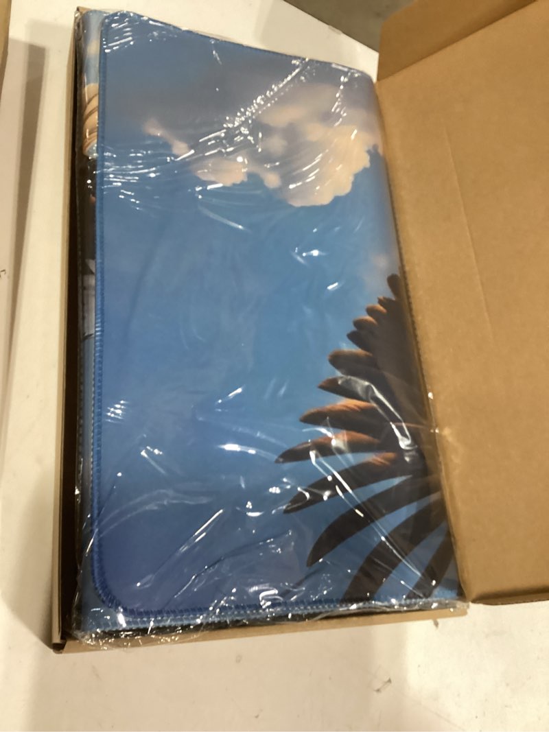 Condition photo showing Good Condition for 3 in 1 Ergonomic Set Mouse Pad with Wrist Rest, Keyboard Wrist Rest, and Desk Pad,Memory Foam Soft Breathable Pain Relief for Wrist Fatigue, Prolonged Typing and Mouse Use Jamboa Anime Goddess Statue