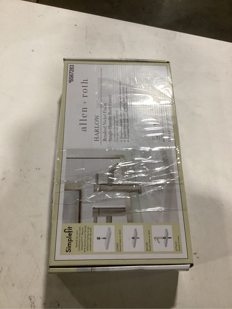 Condition photo showing Good Condition for 100+ bought last week allen + roth Harlow Simplefit Brushed Nickel PVD Single hole 1-handle WaterSense Mid-arc