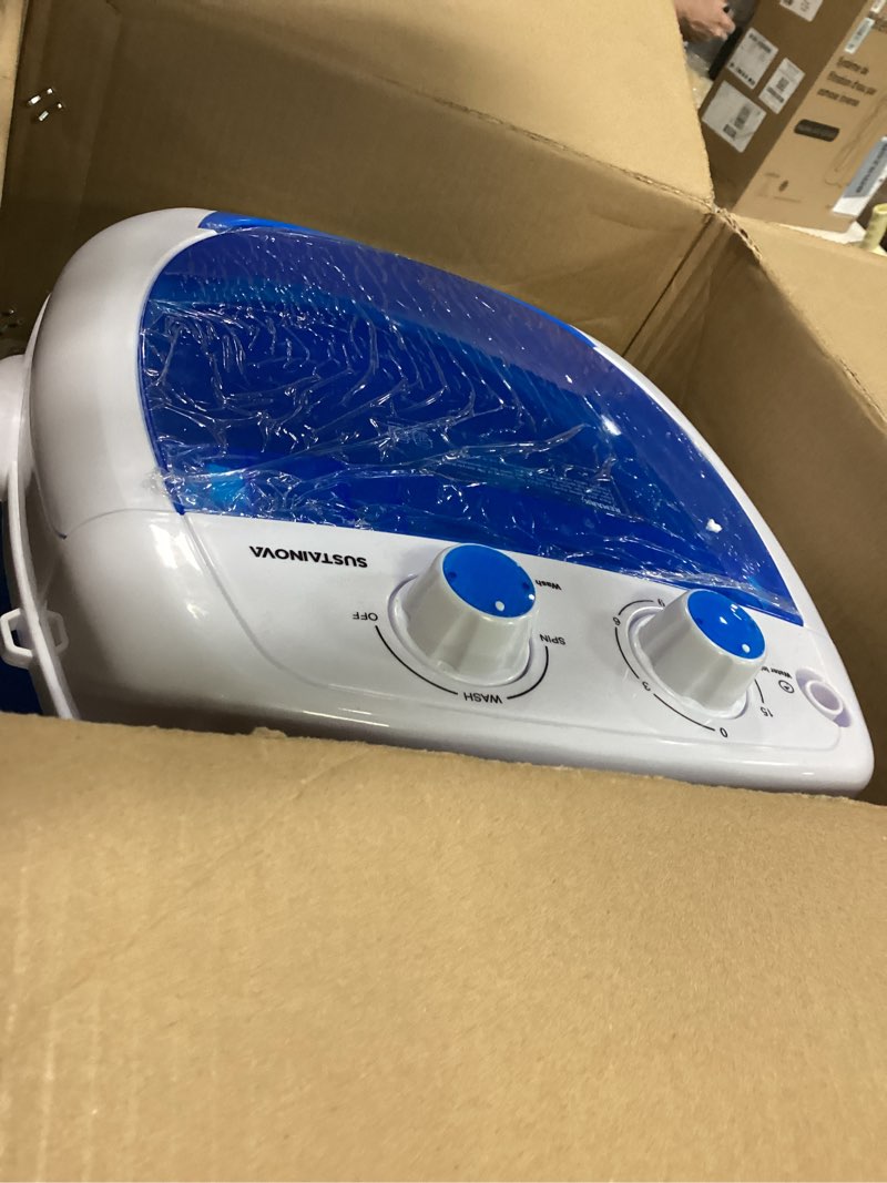 Condition photo showing Good Condition for elevon mini spin dryer portable washing machine, compact laundry for home, apartment, rv, blue mini, blue