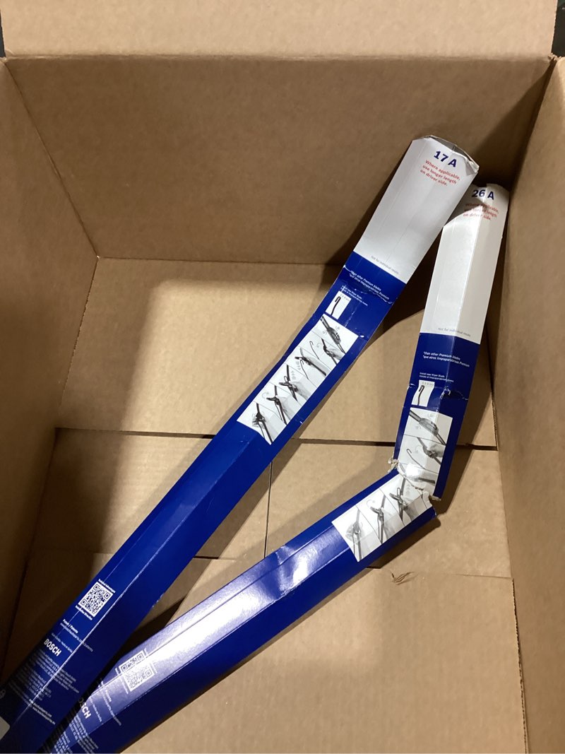 Condition photo showing Good Condition for BOSCH 26A17A ICON Beam Wiper Blades - Driver and Passenger Side - Set of 2 Blades (26A & 17A) Front (26A & 17A) ICON Combo Pack (Front)