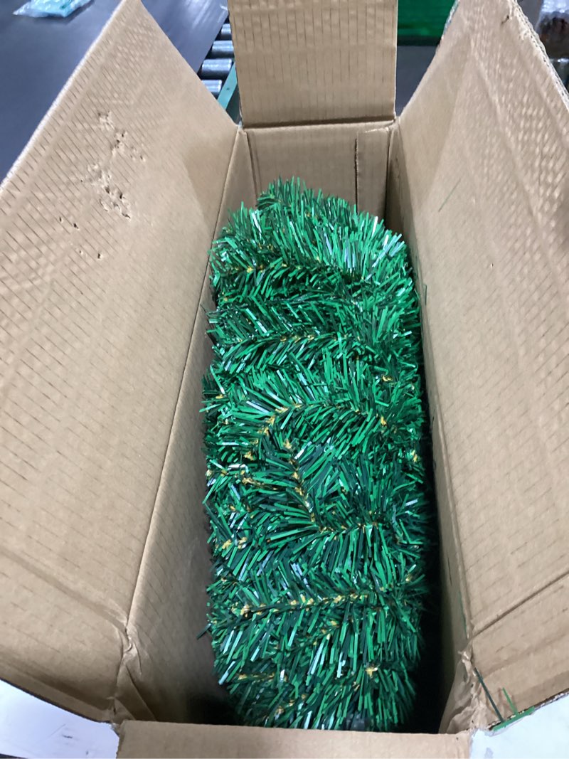 Condition photo showing As Is for (Similar to)Fencer Wire Pre-lit Christmas Wreath Decoration, 36-Inch Large Faux Winter Wreath, w/ 120 LED Lights, Multiple Light Modes, Xmas Reef with Eucalyptus and Pine, 3FT, Holiday Décor for Home, Office 36 Inch Eucalyptus and Pine