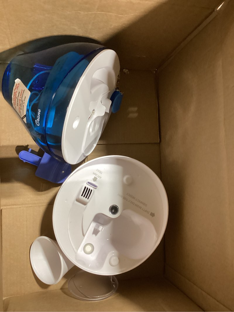 Condition photo showing Good Condition for Crane 4-in-1 Drop 2.0 Ultrasonic Cool Mist Humidifier with Sound Machine, Night Light, Aroma Tray, 1 Gallon Top Fill, Blue & White Blue 1 Gallon