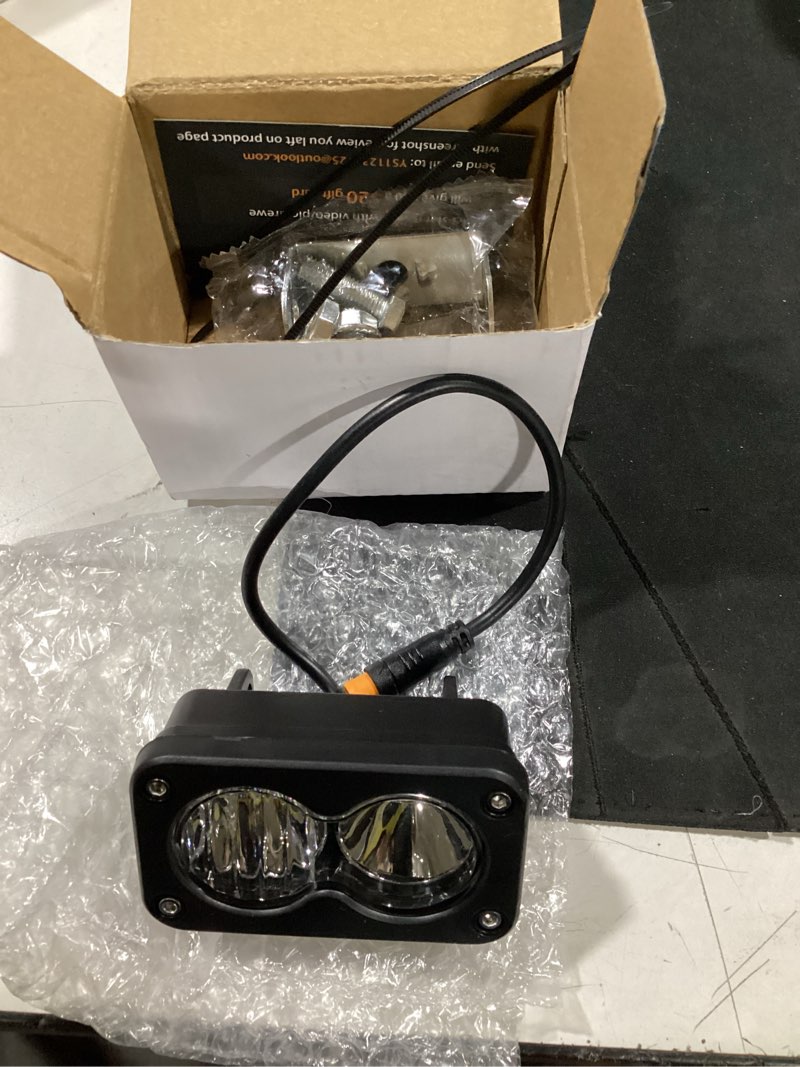 Condition photo showing Good Condition for universal 3 pin e-bike headlight, 20w 6500k super bright led headlight for electric bike, waterproof front light compatible white light and yellow, motorcycle, atv, 12v-60v