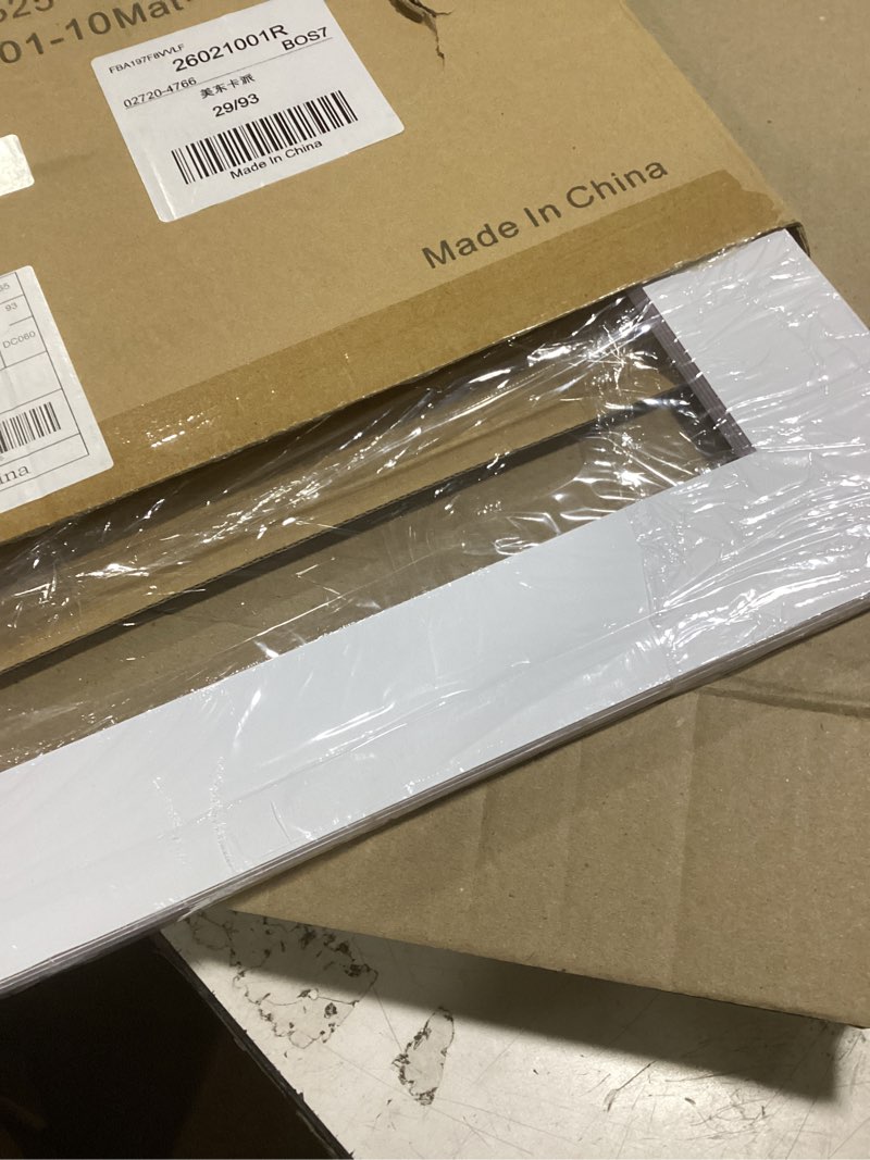 Condition photo showing New/Like New for mat board center, pack of 10, 16x20 for 12x16 white photo picture mats - acid free, 4-ply thickness, white core - for pictures, photos, framing outer: 16x20, inner: 12x16 white (pack of 10)
