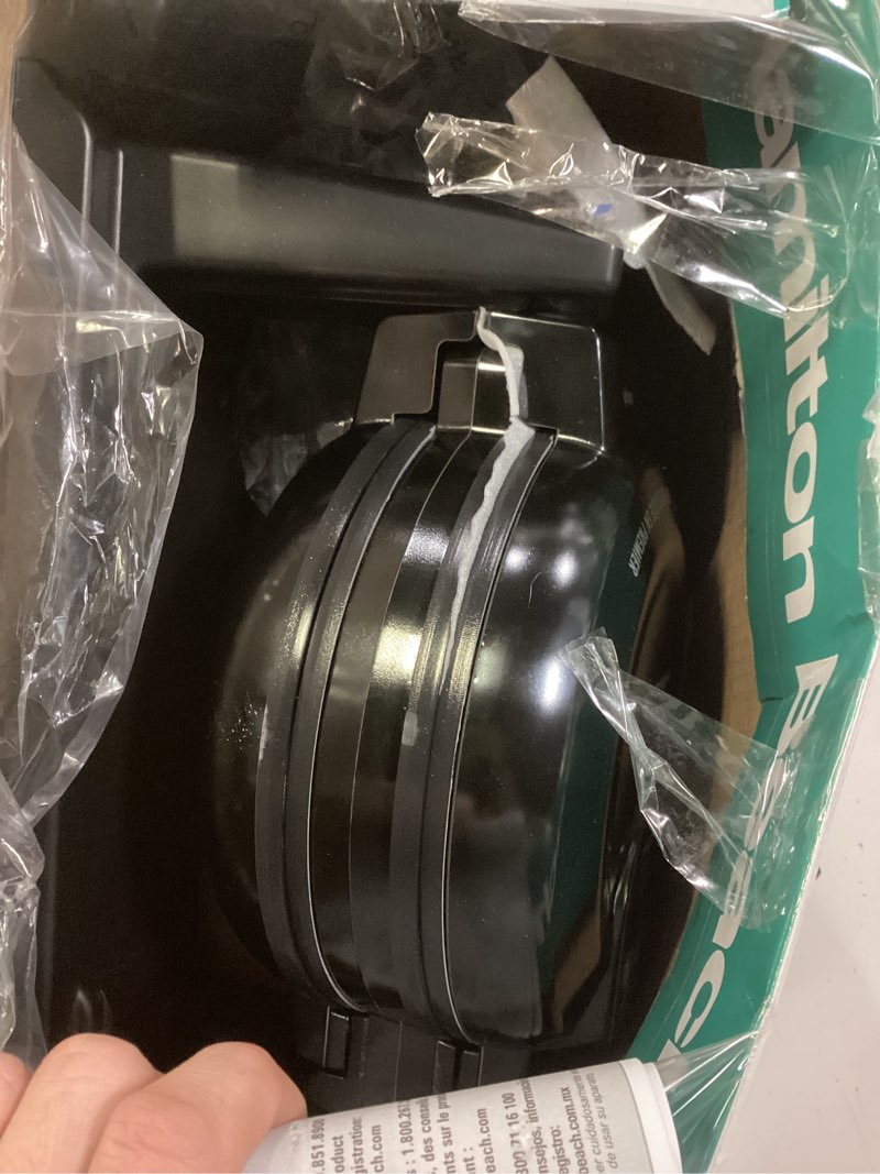 Condition photo showing Good Condition for hamilton beach 26201 belgian waffle maker with removable nonstick plates, double flip, makes 2 at once, black