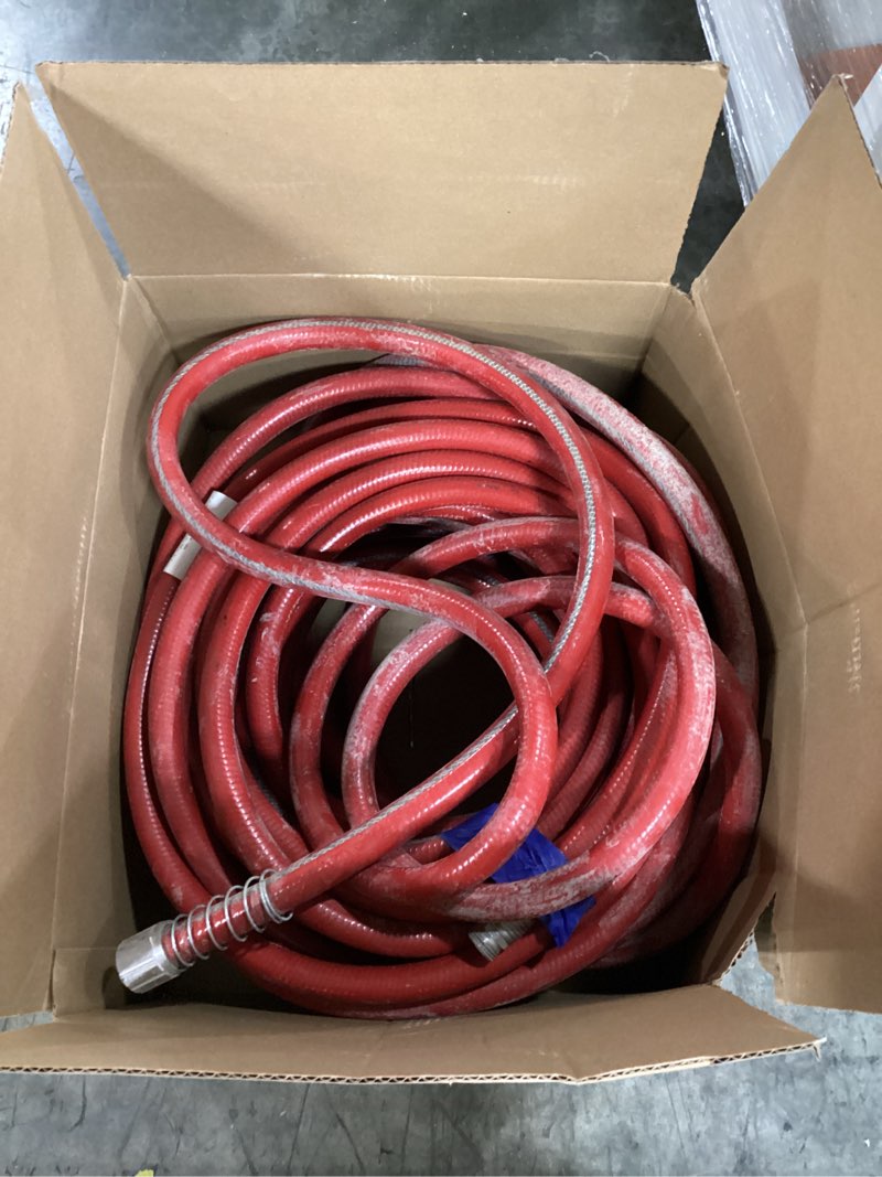 Condition photo showing As Is for flexon 3/4in 25ft contractor garden hose